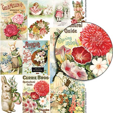 Spring Floral Mini Kit Collage Sheet
