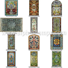 Stained Glass Digital Set Download