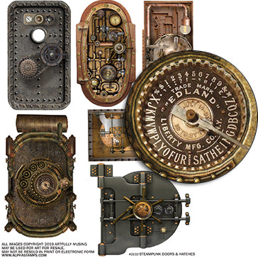 Steampunk Doors & Hatches Collage Sheet