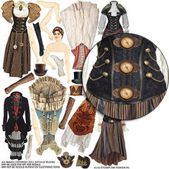 Steampunk Fashions #1 Collage Sheet