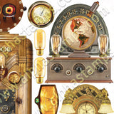 Steampunk Machines Collage Sheet