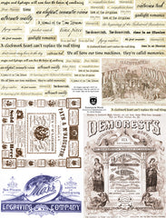 Steampunk Words Collage Sheet