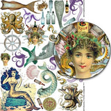 Mermaid Tails & Tentacles Collage Sheet