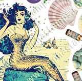 Mermaid Tails & Tentacles Collage Sheet