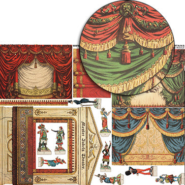 Tall Paper Theatre and Curtains Collage Sheet