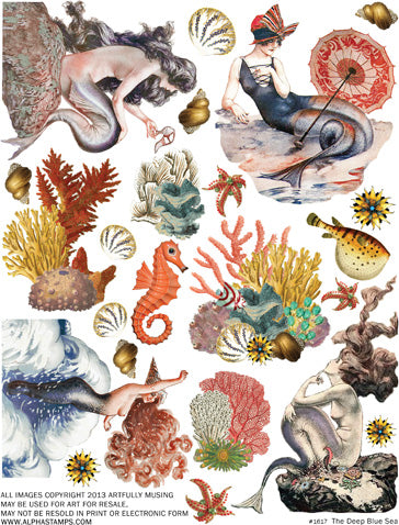 The Deep Blue Sea Collage Sheet