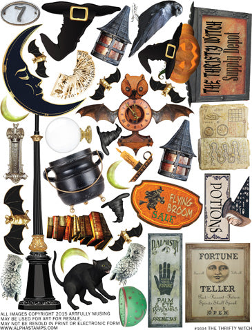 The Thrifty Witch Collage Sheet