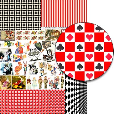 Wonderland Alice Pattern Wrapping Paper