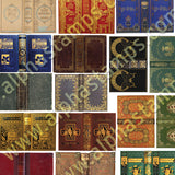 Tiny Antique Book Covers Collage Sheet