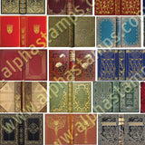 Tiny Antique Book Covers Collage Sheet