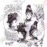 Victorian Hats Collage Sheet