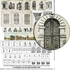 Vintage Prints & Architectural Drawings Collage Sheet - SOLD OUT