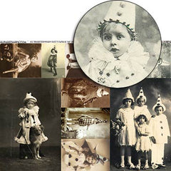 Vintage Circus Children Collage Sheet