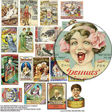 Vintage Drugstore Ads Collage Sheet