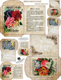 Vintage Flower Seed Packets Collage Sheet