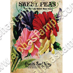 Vintage Flower Seed Packets Collage Sheet