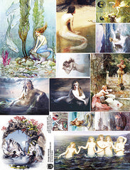 Vintage Mermaids Collage Sheet