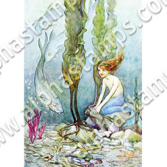 Vintage Mermaids Collage Sheet