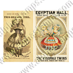 Vintage Sideshow Posters Collage Sheet