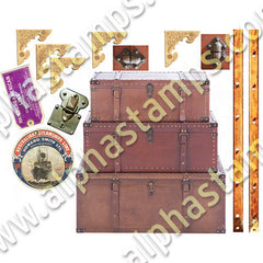 Vintage Travel Tags & Hardware Collage Sheet