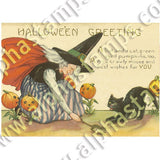 Vintage Witch ATCs Collage Sheet