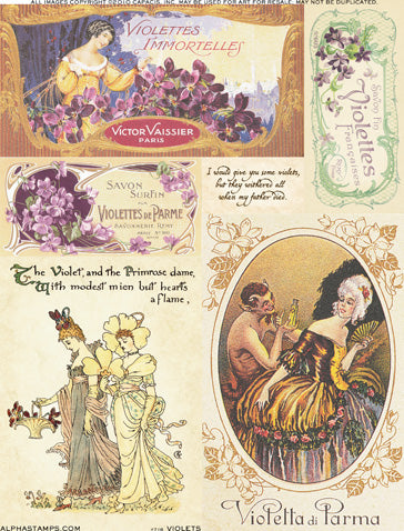 Violets Collage Sheet