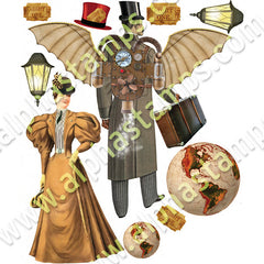 Voyages Extraordinaires #1 Collage Sheet