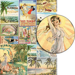 Vintage Florida Souvenirs Collage Sheet