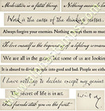 Oscar Wilde Quotes Collage Sheet
