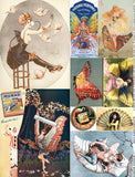 Winged Women Collage Sheet