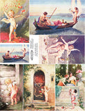Winged Cupid Collage Sheet