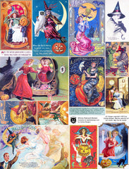Witchy Postcard Women Collage Sheet