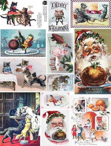 Yummy Vintage Christmas Collage Sheet