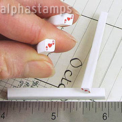 Ace of Hearts Card Polymer Clay Cane *