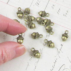 Acorn Charms - Antique Bronze