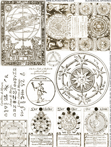 Alchemical Spheres Collage Sheet