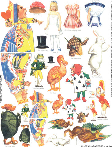 Alice Characters Collage Sheet