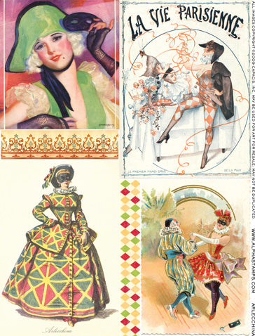 Arlecchina Collage Sheet