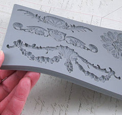 Baroque 3 - Medallion & Filigree Silicone Mold - SOLD OUT