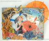Beach Umbrellas Collage Sheet