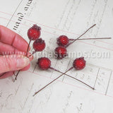 Frosted Berry Picks - Single Stems