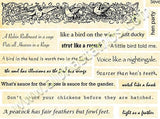 Bird Words Collage Sheet