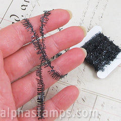 Miniature Black Tinsel Garland