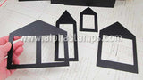 Black Chipboard Windows Set for Haunted Houses*