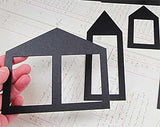 Black Chipboard Windows Set for Haunted Houses*
