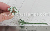 Mini Rose Buds - Pale Blue Variegated