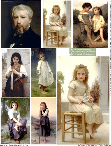Bouguereau #3 (Children) Collage Sheet