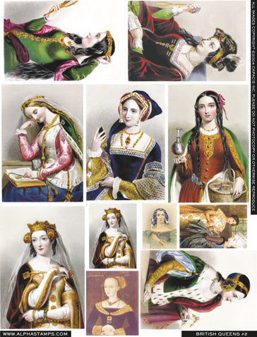 British Queens #2 Collage Sheet