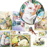 Bunnies & Violets Collage Sheet
