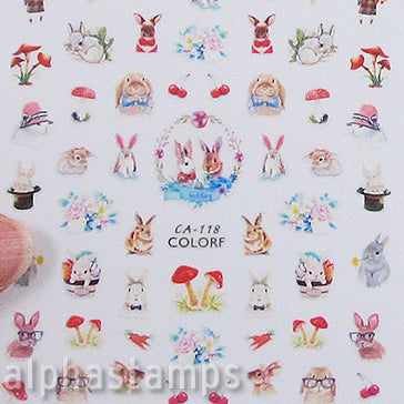 Tiny Easter Bunny Stickers